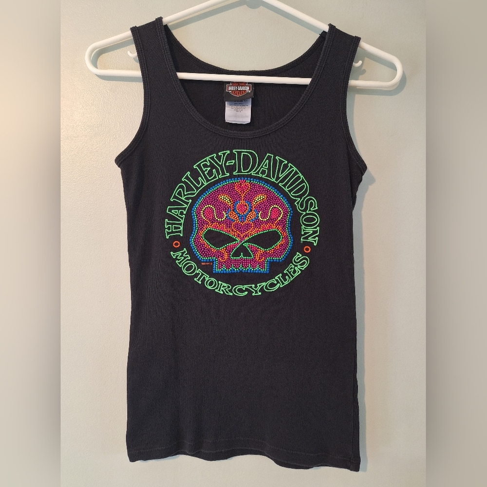 Harley-Davidson Black Graphic Tank Top - S